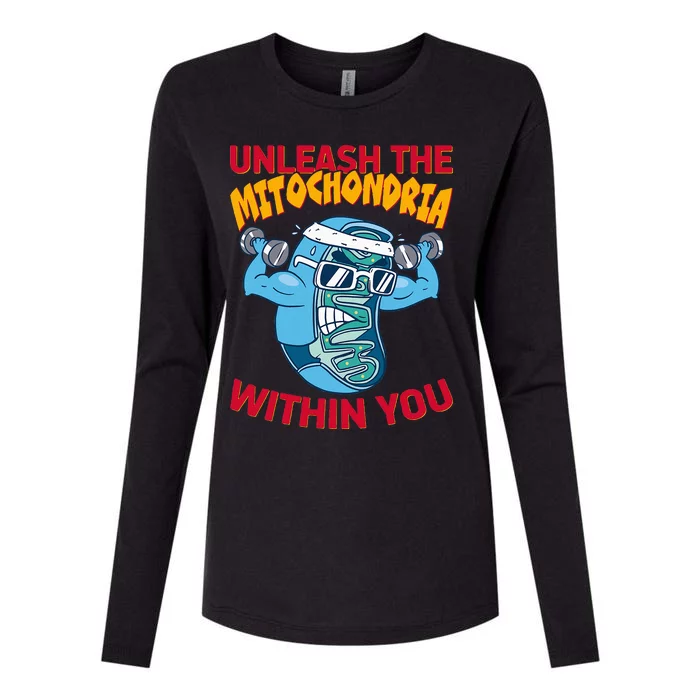 Cell Mitochondria Womens Cotton Relaxed Long Sleeve T-Shirt