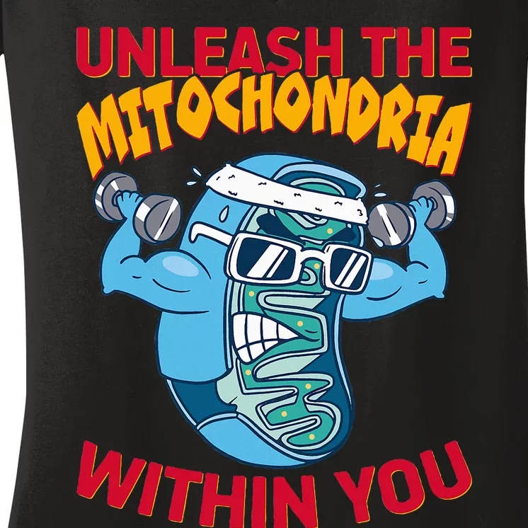 Cell Mitochondria Women's V-Neck T-Shirt