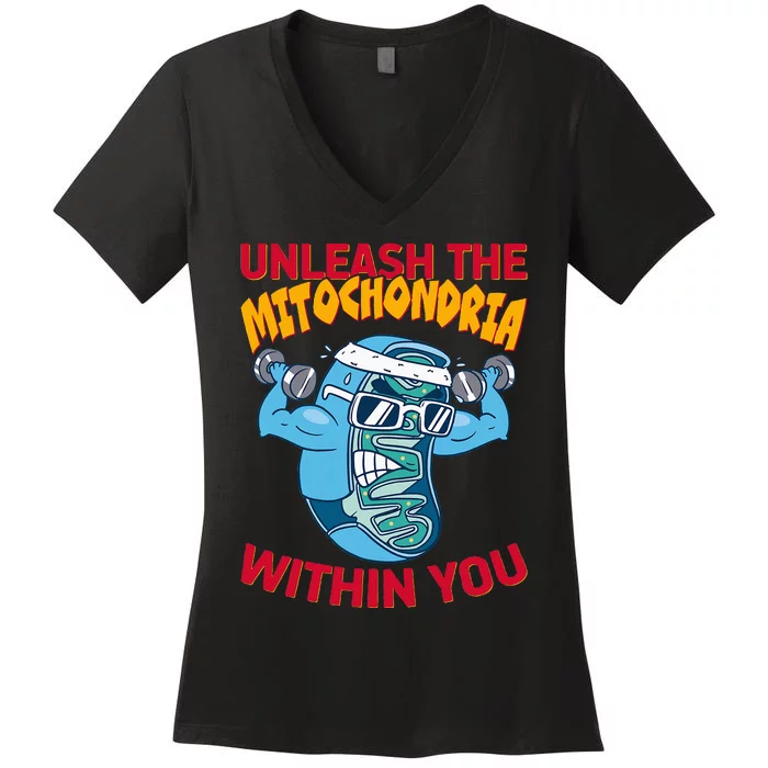 Cell Mitochondria Women's V-Neck T-Shirt