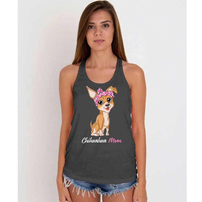 Chihuahua Mom Women's Knotted Racerback Tank