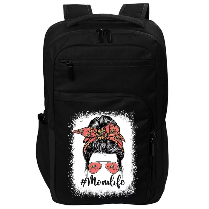 Cute Mother's Day Wrestling Mom Life Messy Bun Game Day Gift Impact Tech Backpack