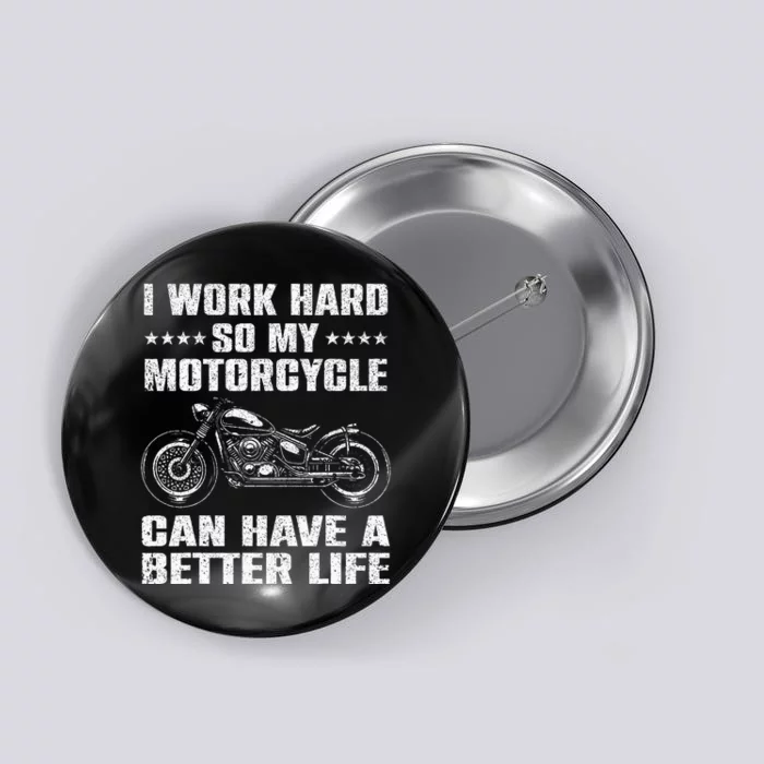 Cool Motorcycle Design For Men Women Motorcycle Lover Rider Button