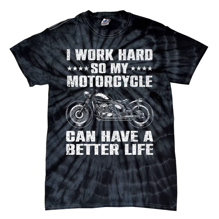 Cool Motorcycle Design For Men Women Motorcycle Lover Rider Tie-Dye T-Shirt