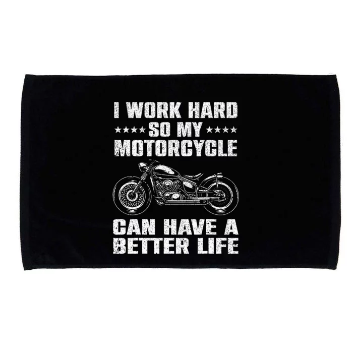 Cool Motorcycle Design For Men Women Motorcycle Lover Rider Microfiber Hand Towel