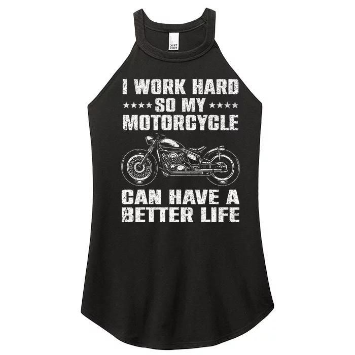 Cool Motorcycle Design For Men Women Motorcycle Lover Rider Women’s Perfect Tri Rocker Tank