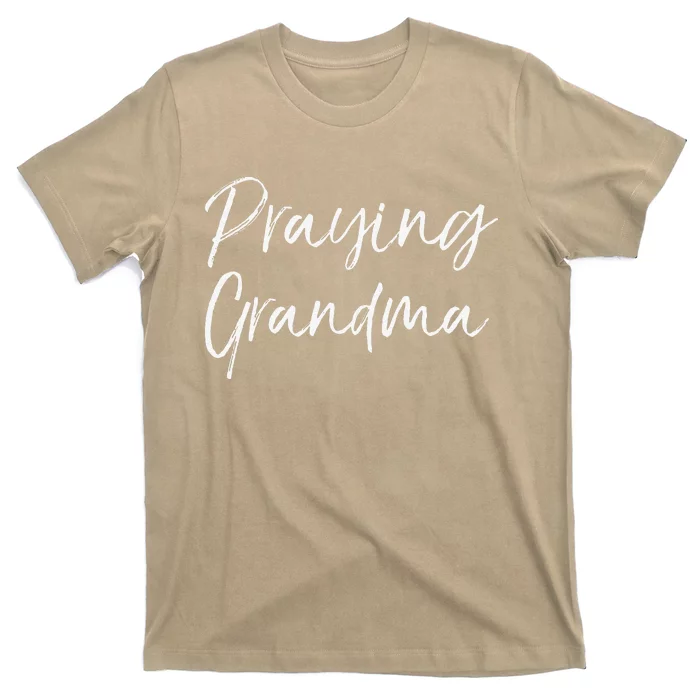 Christian Mother's Day Gift Prayer Warrior Praying Grandma T-Shirt