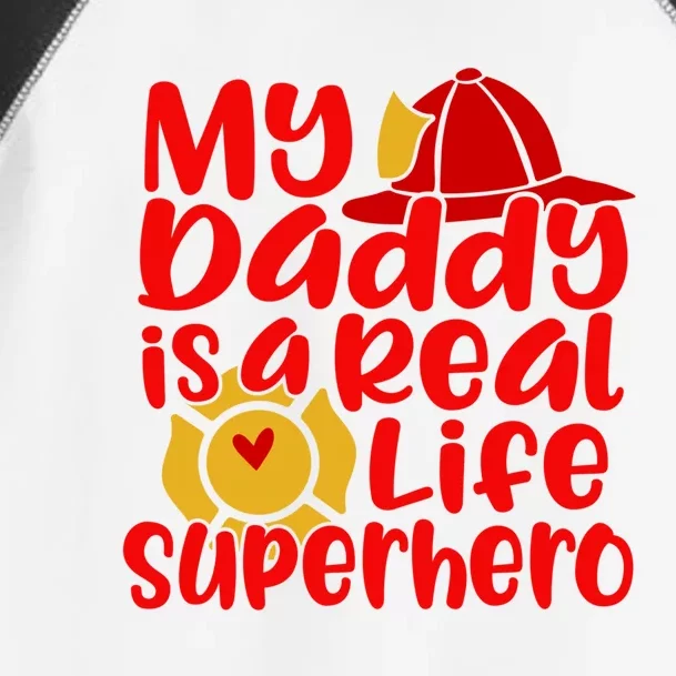 Cute My Daddy Is A Real Life Superhero Gift Toddler Fine Jersey T-Shirt