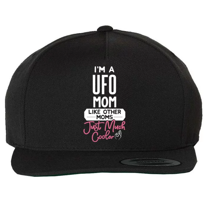 Cool Mothers Day Design Ufo Mom Cute Gift Wool Snapback Cap