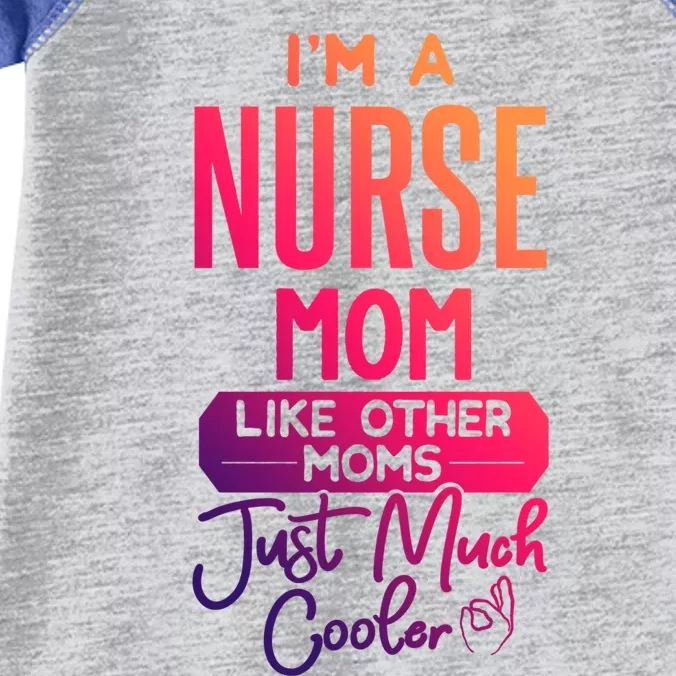 Cool Mothers Day Design Nurse Mom Gift Infant Baby Jersey Bodysuit