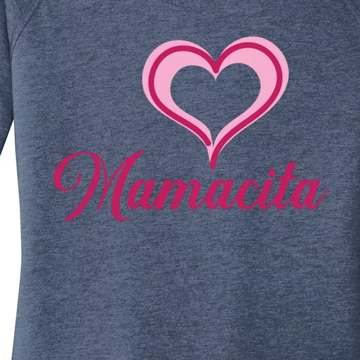 Cute Mother’s Day Love Heart Mamacita Funny Gift Women's Perfect Tri Tunic Long Sleeve Shirt