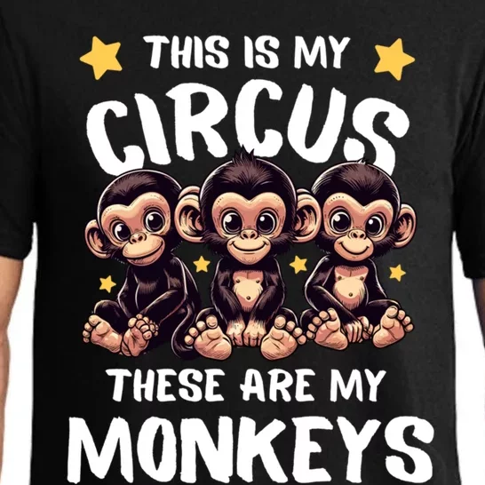 Chimpanzee MotherS Day Mum Monkey Circus Funny Great Gift Pajama Set