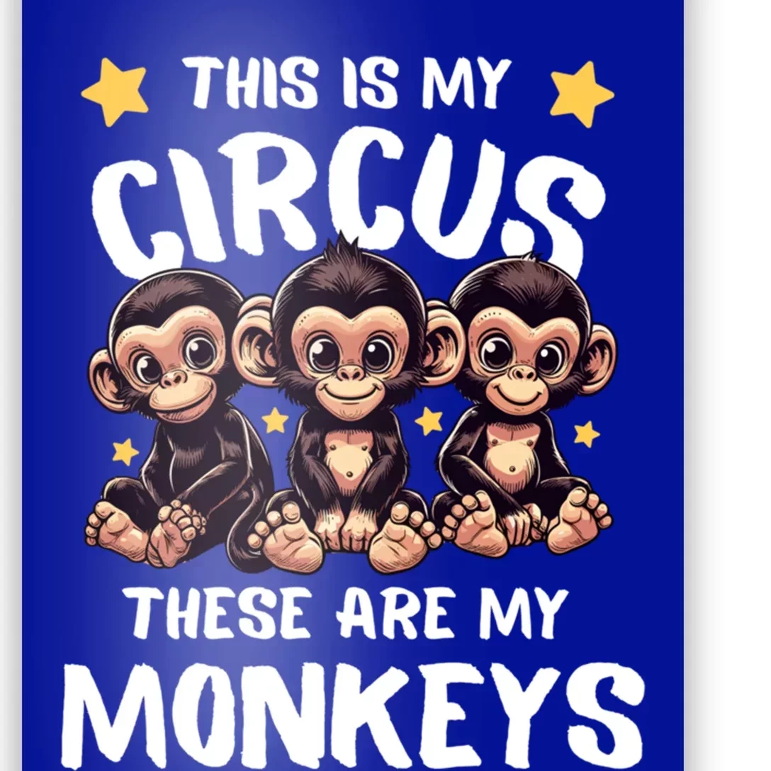 Chimpanzee MotherS Day Mum Monkey Circus Funny Great Gift Poster