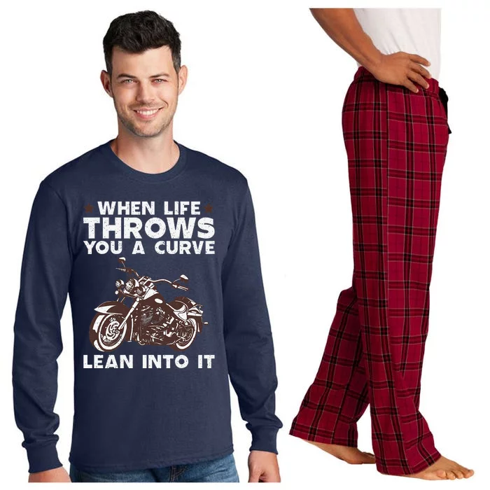 Cool Motorcycle Design Motor Cycle Rider Biker Long Sleeve Pajama Set