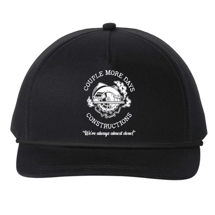 Couple More Days Construction American Snapback Five-Panel Rope Hat