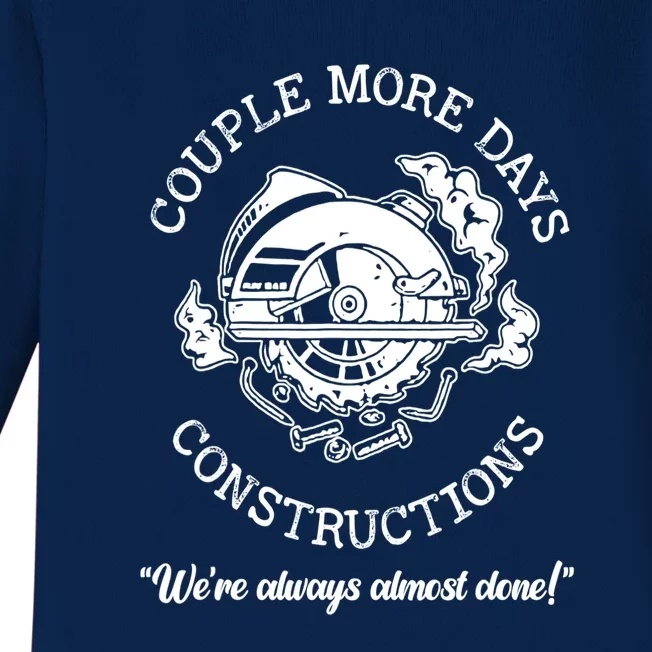 Couple More Days Construction American Baby Long Sleeve Bodysuit