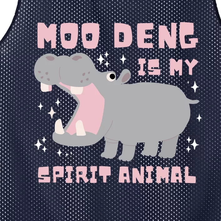 Cute Moo Deng Is My Spirit Animal Mesh Reversible Basketball Jersey Tank