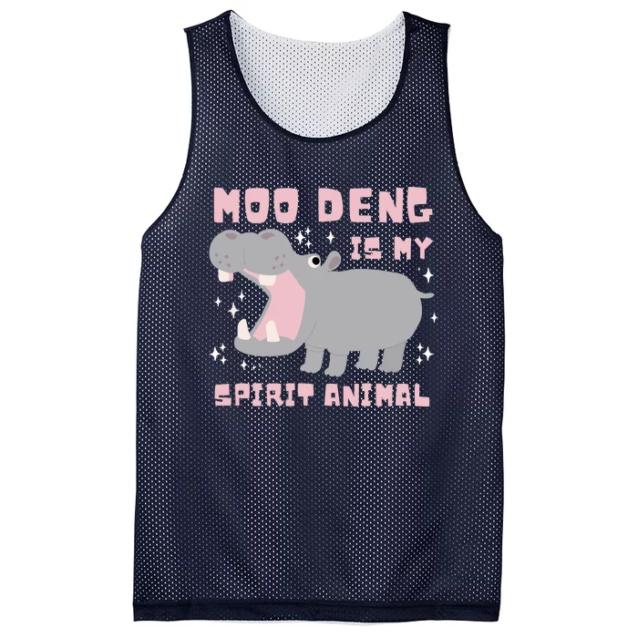 Cute Moo Deng Is My Spirit Animal Mesh Reversible Basketball Jersey Tank