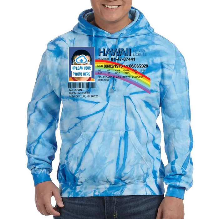 Custom Mclovin Driver License Upload Photo Tie Dye Hoodie