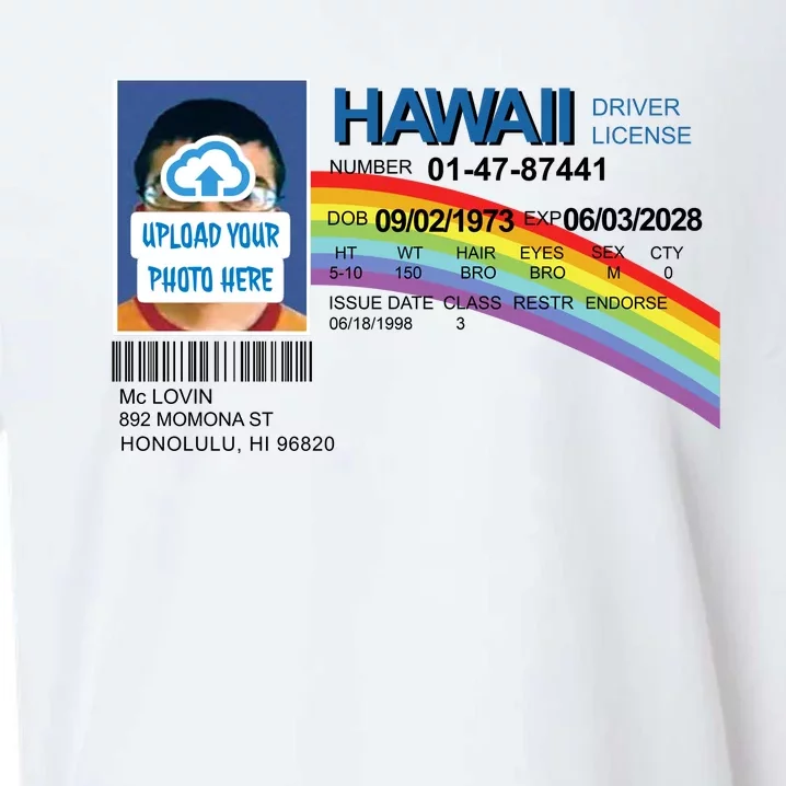 Custom Mclovin Driver License Upload Photo Sueded Cloud Jersey T-Shirt