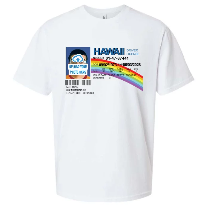 Custom Mclovin Driver License Upload Photo Sueded Cloud Jersey T-Shirt