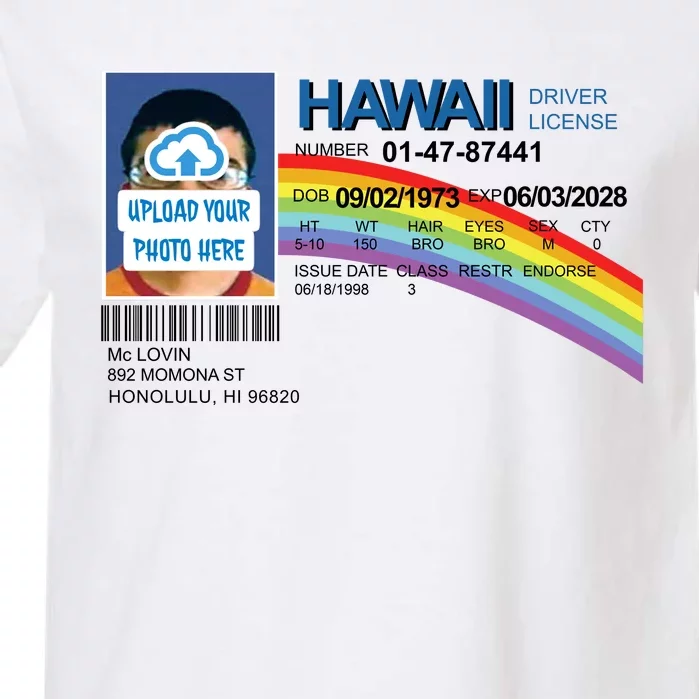 Custom Mclovin Driver License Upload Photo Garment-Dyed Heavyweight T-Shirt