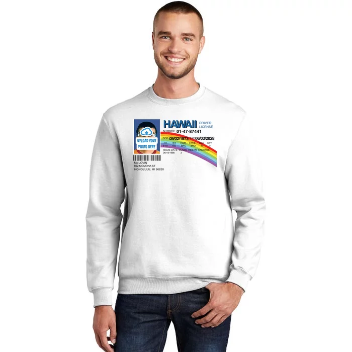 Custom Mclovin Driver License Upload Photo Sweatshirt