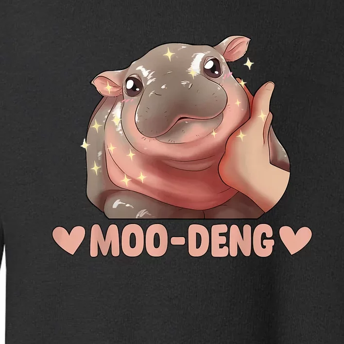 Cute Moo Deng Bouncy Pig Funny Baby Hippo Gift Toddler Sweatshirt