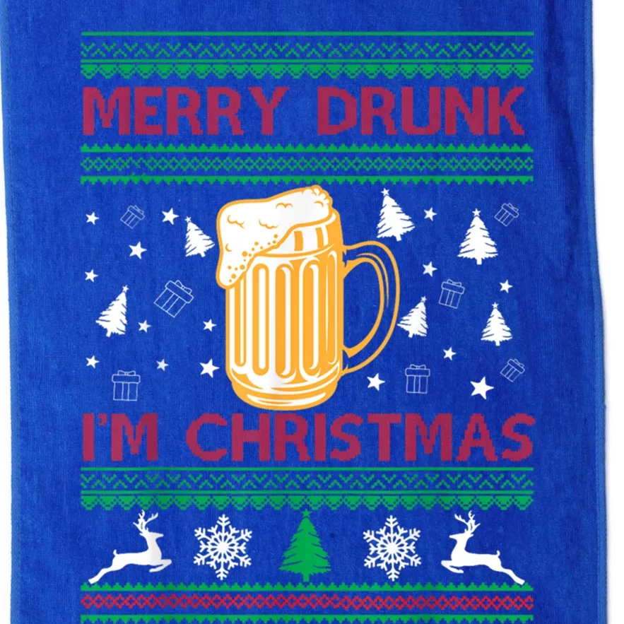 Christmas Merry Drunk IM Christmas Beer Funny Gift Platinum Collection Golf Towel