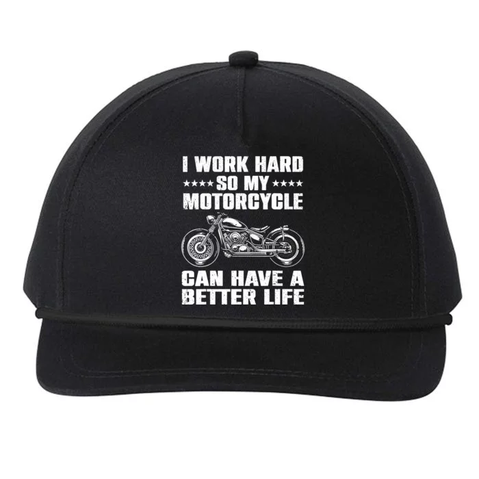 Cool Motorcycle Design For Motorcycle Lover Rider Snapback Five-Panel Rope Hat