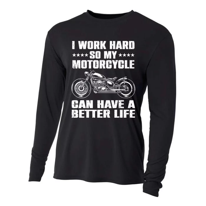 Cool Motorcycle Design For Motorcycle Lover Rider Cooling Performance Long Sleeve Crew