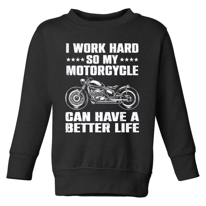 Cool Motorcycle Design For Motorcycle Lover Rider Toddler Sweatshirt