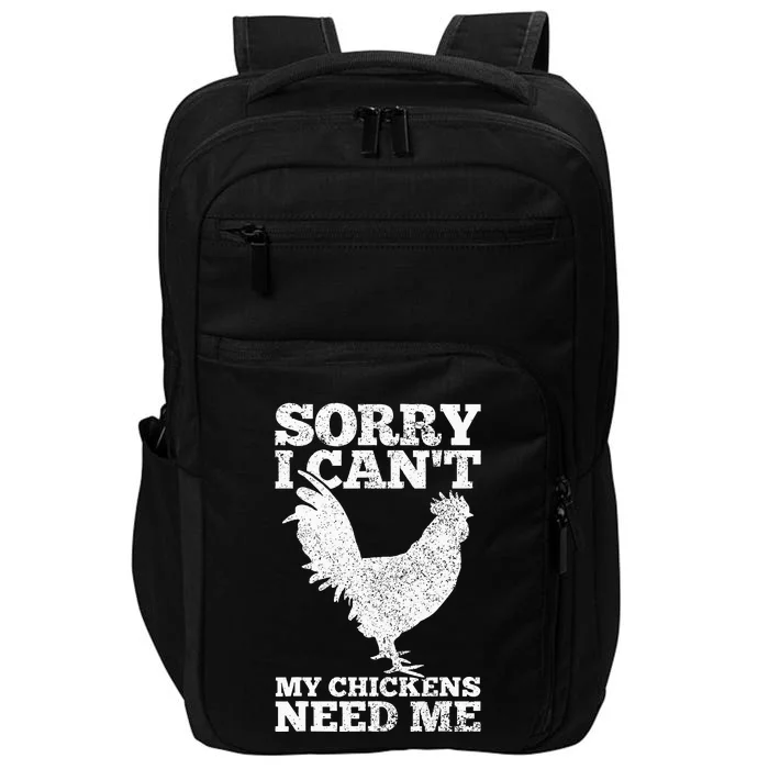 Chicken Mom Dad Funny Poultry Farmer Chicken Impact Tech Backpack