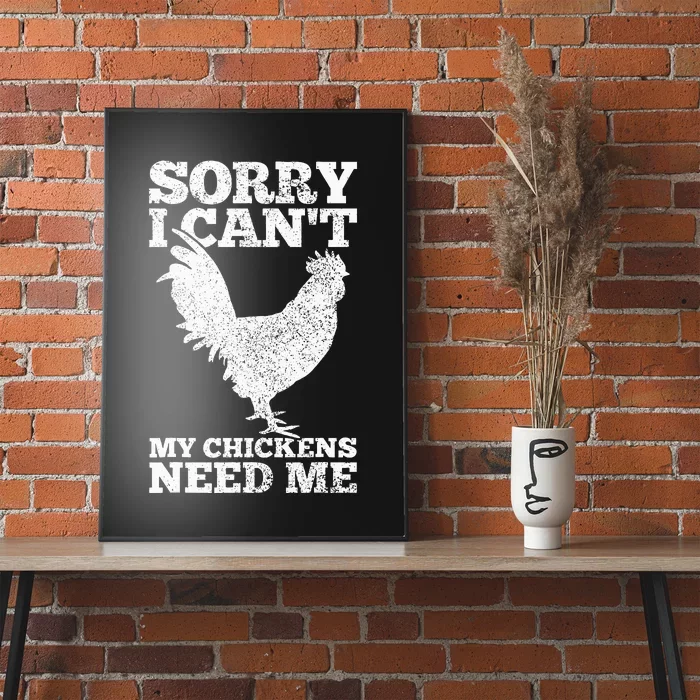 Chicken Mom Dad Funny Poultry Farmer Chicken Poster