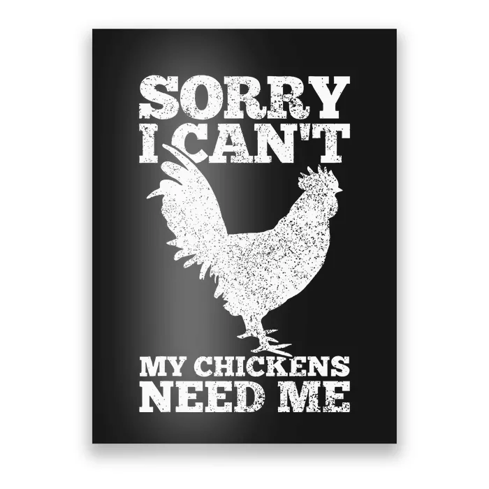 Chicken Mom Dad Funny Poultry Farmer Chicken Poster