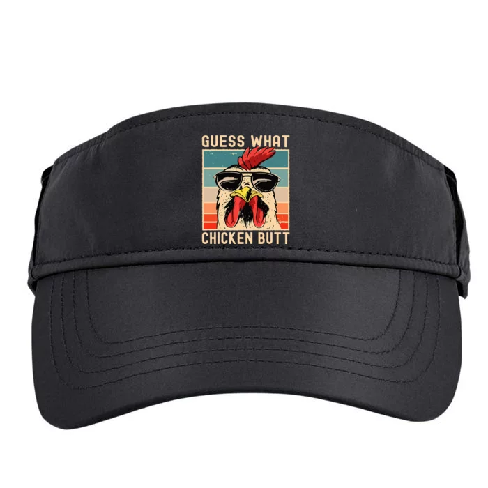 Chicken Meme Design Guess What Chicken Butt Adult Drive Performance Visor