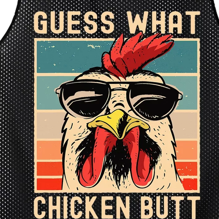 Chicken Meme Design Guess What Chicken Butt Mesh Reversible Basketball Jersey Tank