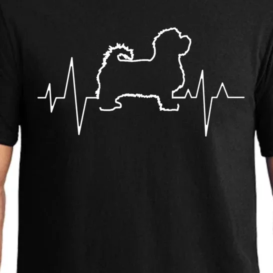 Cute Maltese Dog Heartbeat Puppy Lover Gift Pajama Set