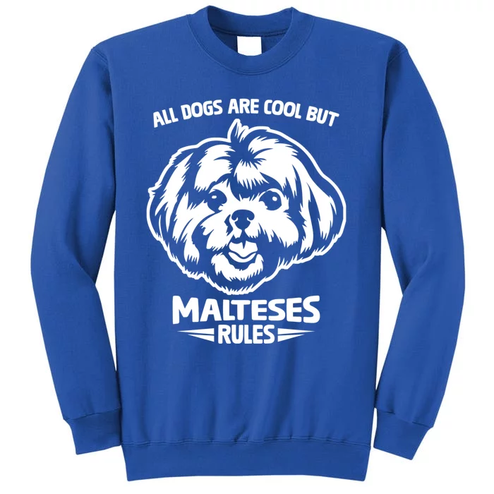 Cute Maltese Dog Rules Puppy Lover Gift Tall Sweatshirt