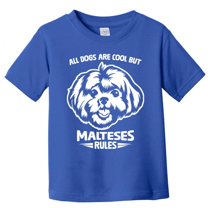 Cute Maltese Dog Rules Puppy Lover Gift Toddler T-Shirt