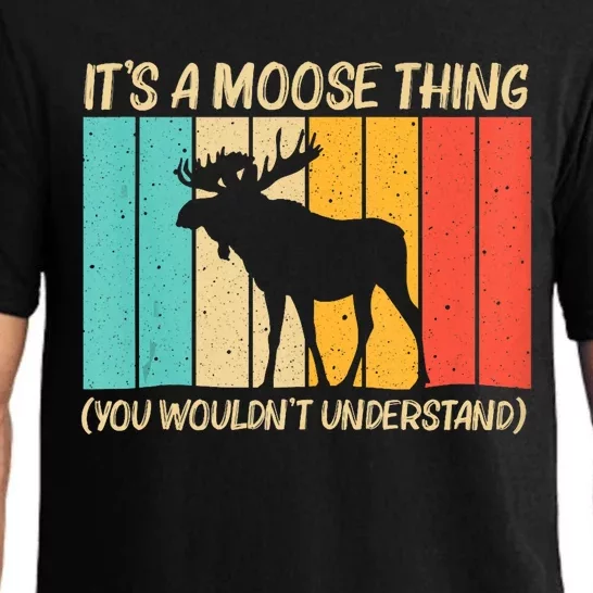 Cool Moose Design For Deer Animal Elk Moose Lover Pajama Set