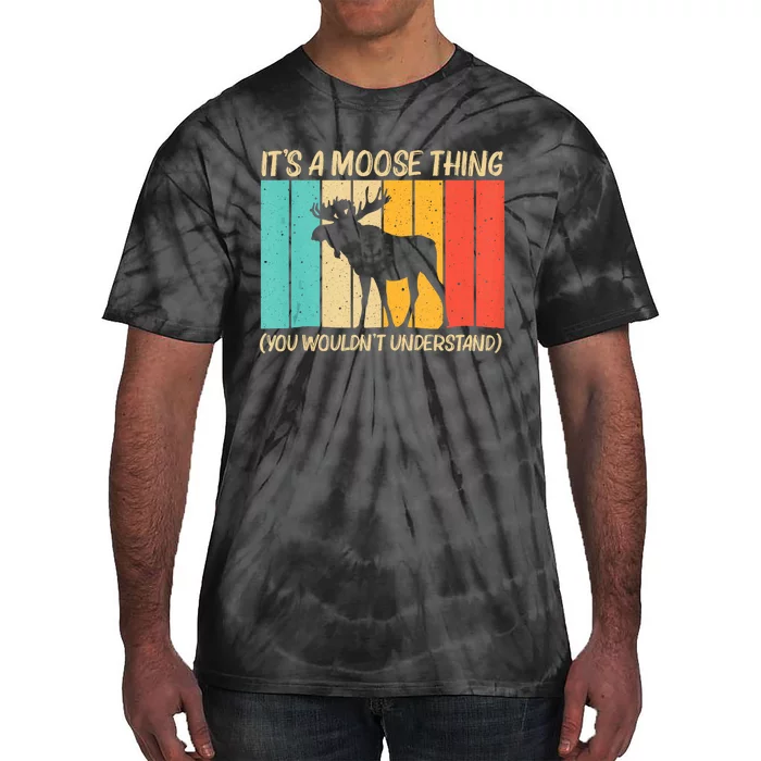 Cool Moose Design For Deer Animal Elk Moose Lover Tie-Dye T-Shirt