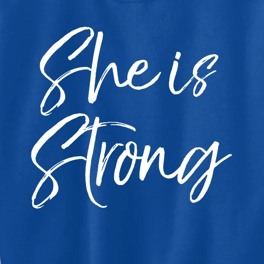 Christian Mothers Day Gift For Mom Proverbs 31 She Is Strong Cool Gift Kids Sweatshirt