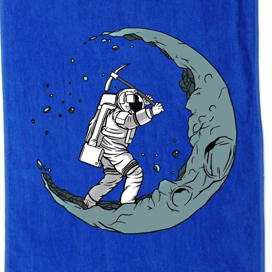 Crescent Moon Digger Astronaut Graphic Gift Platinum Collection Golf Towel