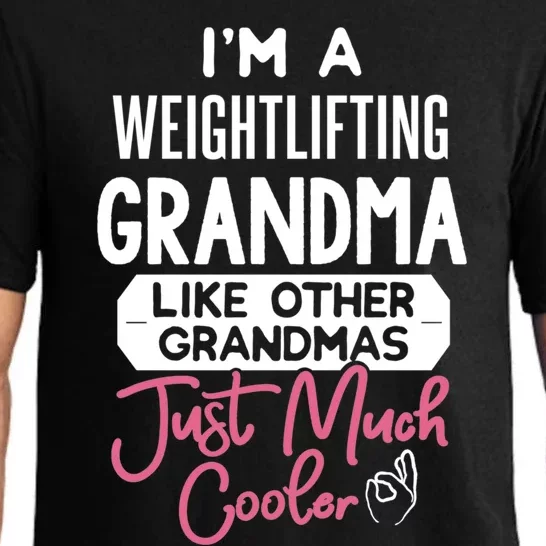 Cool Mothers Day Design Weightlifting Grandma Great Gift Pajama Set