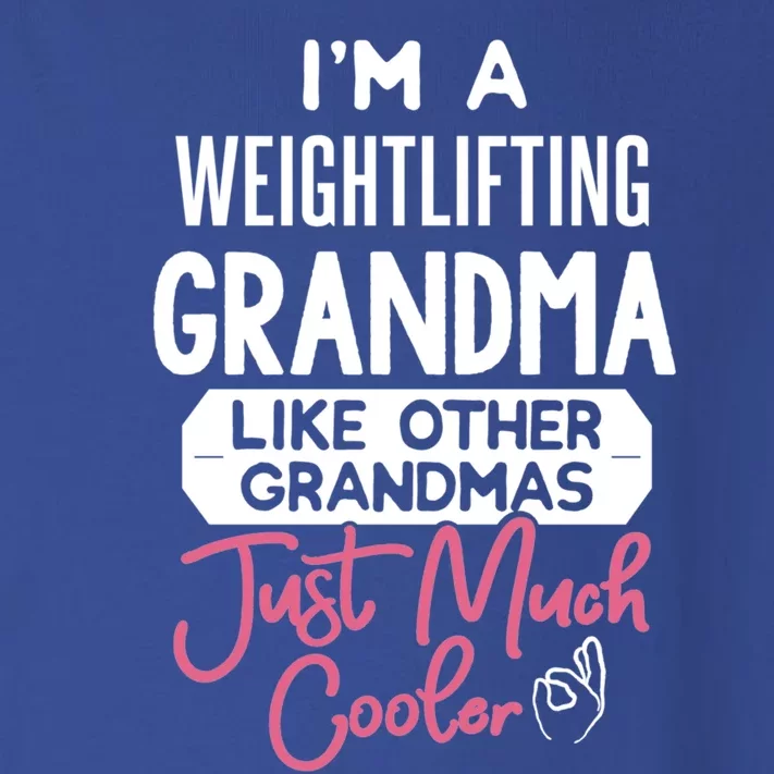 Cool Mothers Day Design Weightlifting Grandma Great Gift Toddler Long Sleeve Shirt