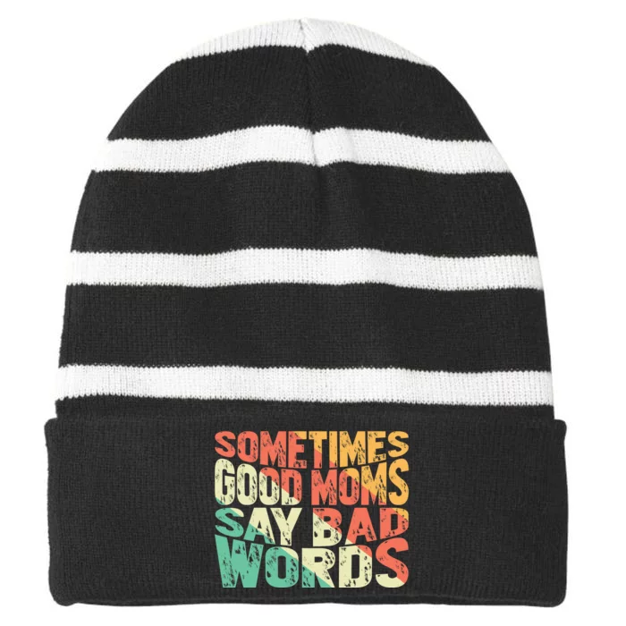 Custom Mother's Day S Striped Beanie with Solid Band