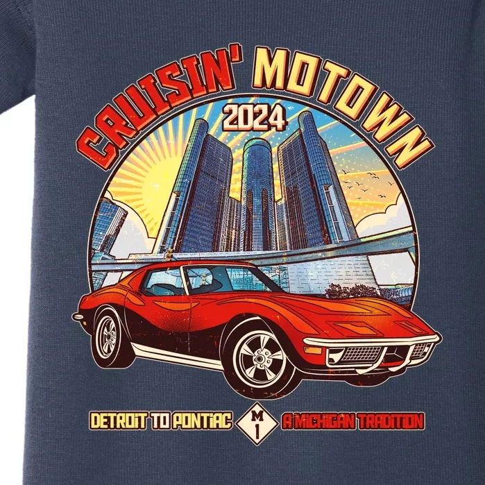 Cruisin Motown Detroit To Pontiac A Michigan Tradition Baby Bodysuit