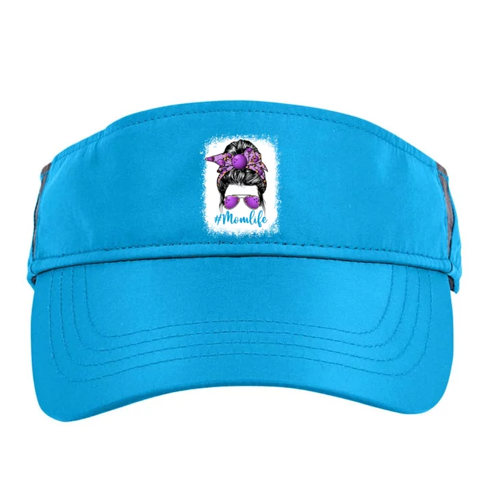 Cute Mother's Day Bowling Mom Life Messy Bun Game Day Gift Adult Drive Performance Visor