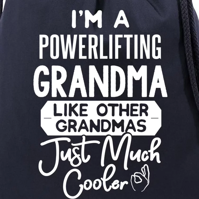 Cool Mothers Day Gift Powerlifting Grandma Gift Drawstring Bag