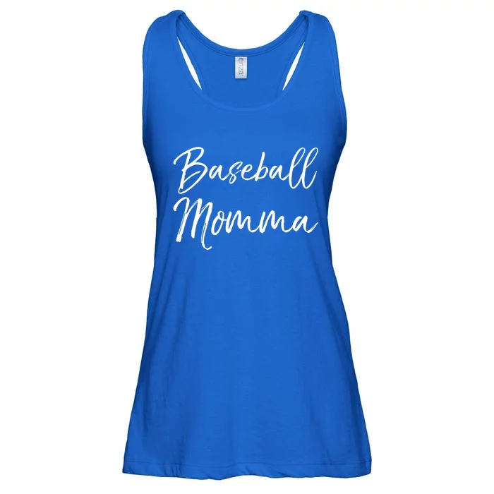 Cute Mother's Day Gift Tee Ball Mom Baseball Momma Gift Ladies Essential Flowy Tank